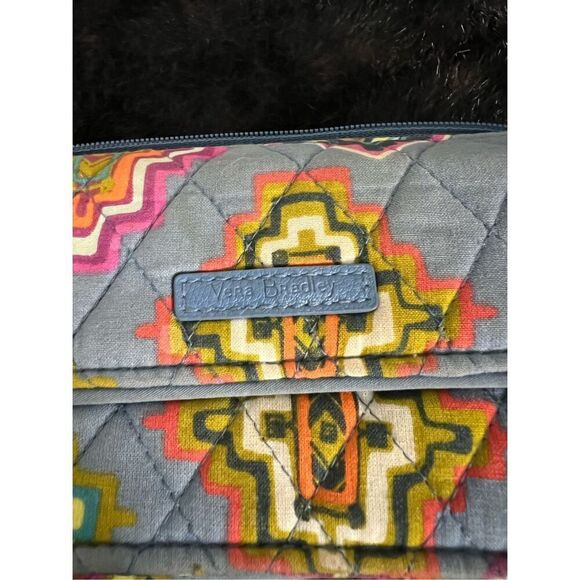 Vera Bradley RFID Riley Compact Wallet Painted Medallions Cotton - Picture 2 of 5